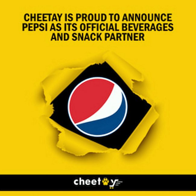 Cheetay Collaborating with Pepsi as an Official Partner