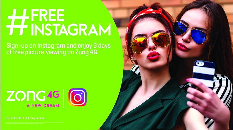 Pakistan No. 1 Data Network, Zong 4G partners with Instagram
