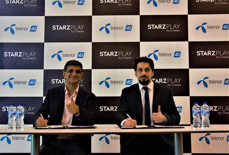 Telenor Pakistan joins hands with STARZ PLAY by Cinepax to bring exciting content experience to users