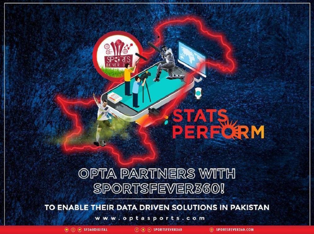 Sportsfever360 and Stats Perform (OPTA) embarks on a new journey of stats data in Pakistan
