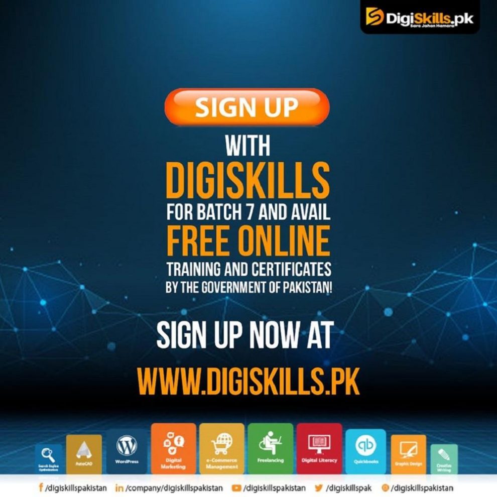 DigiSkills open Enrollments for Free online courses in Batch 7