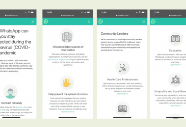 WhatsApp launches Coronavirus Information Hub to support health initiatives