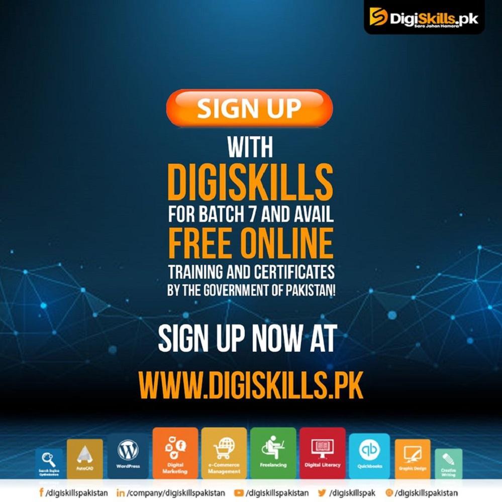 DigiSkills open Enrollments for Free online courses in Batch 7