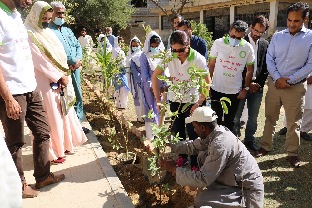 Zong Organizes Tree Plantation Drive in Collaboration HANDS, Karachi